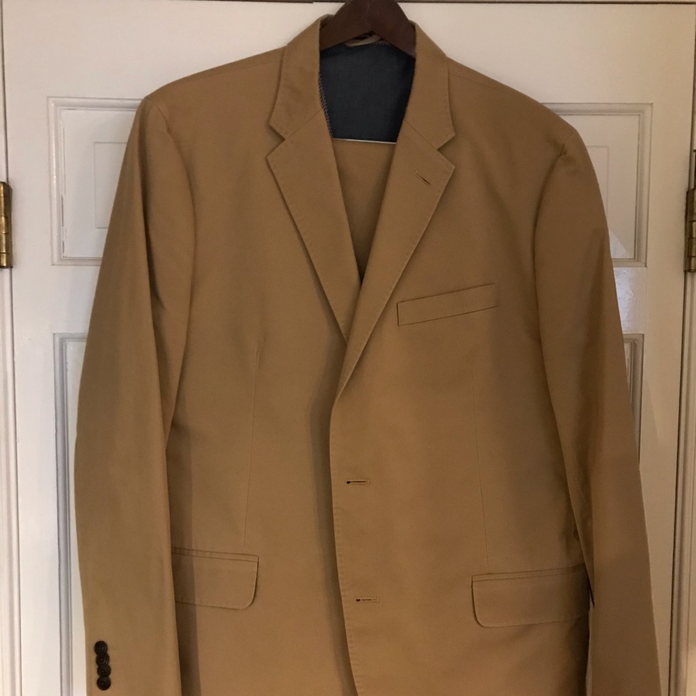 Lands End Summer Weight Khaki Jacket - Crisp and Clean